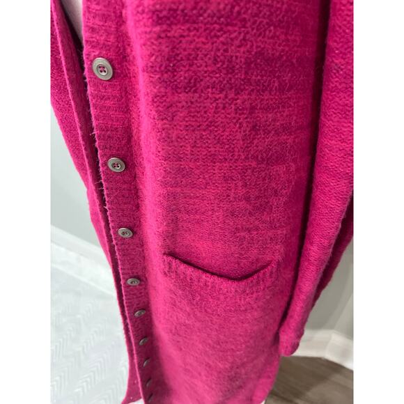 Pilcro Classic Longline Cardigan Sweater Pink Fuchsia XS - Picture 9 of 13